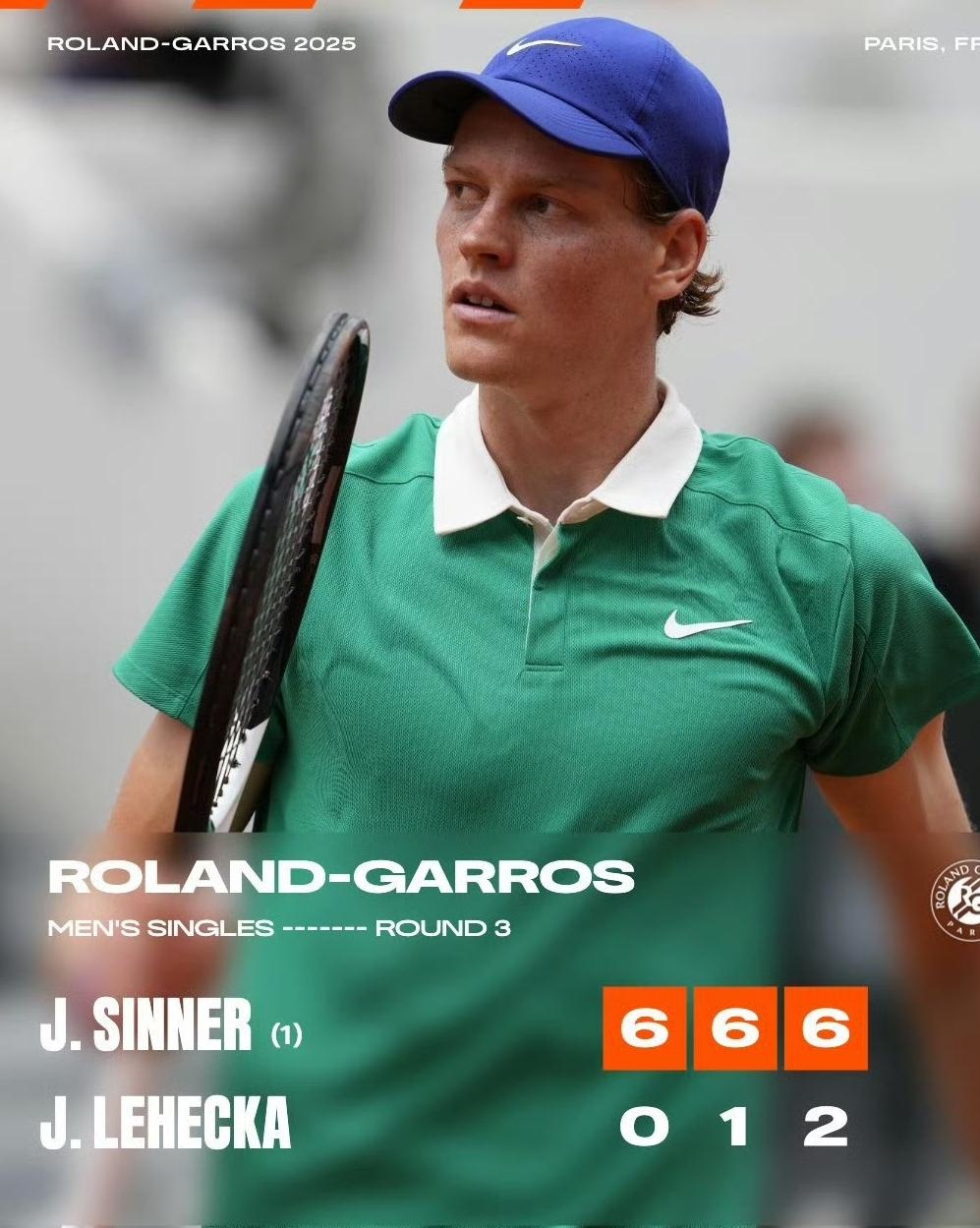 蒙特卡洛大师赛绝杀联合杯，辛纳状态火热